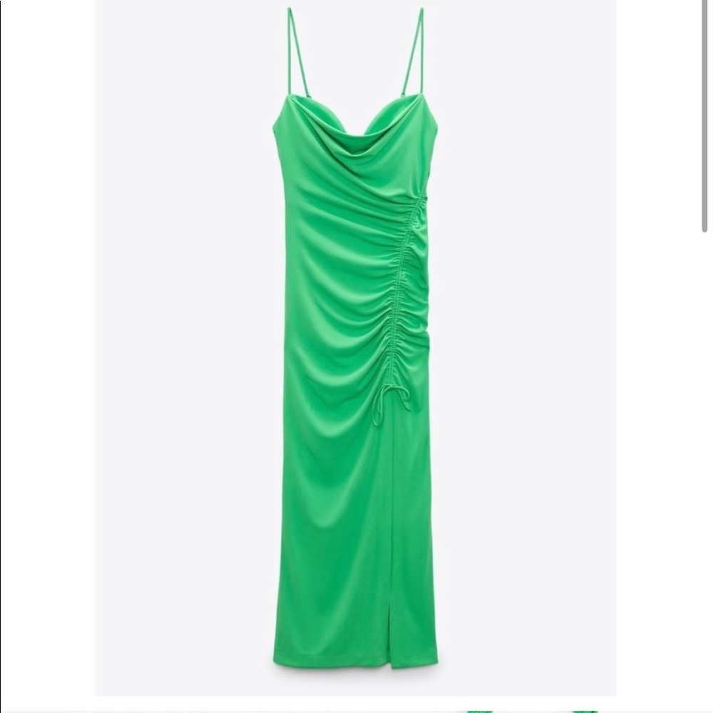 Zara draped midi dress